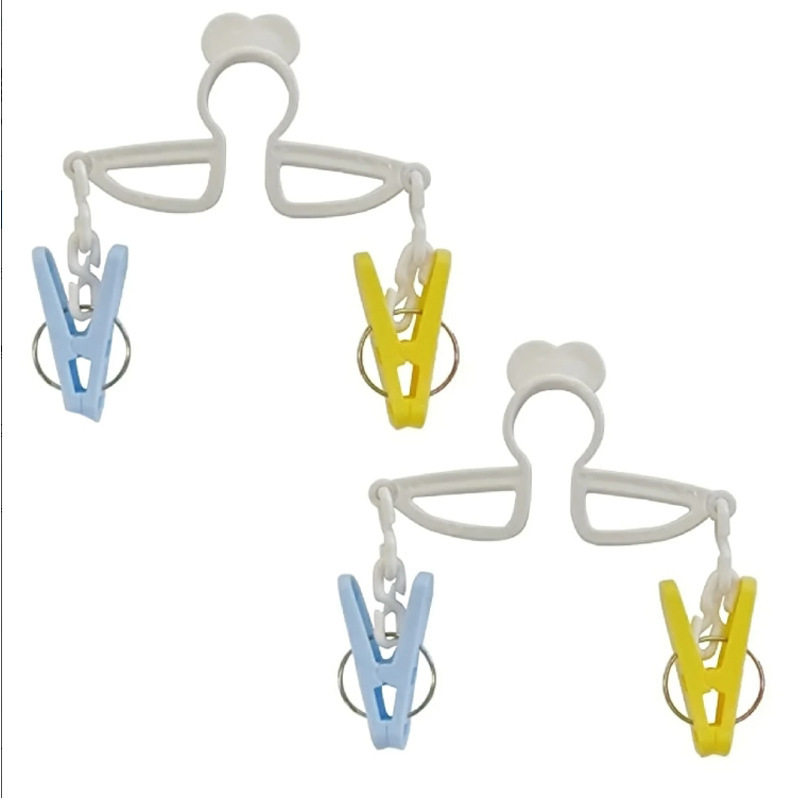 Japanese Imported Clothes Drying Rack for Pants, Skirts, and Socks with Clips, Windproof and Non-Slip, for Home Use