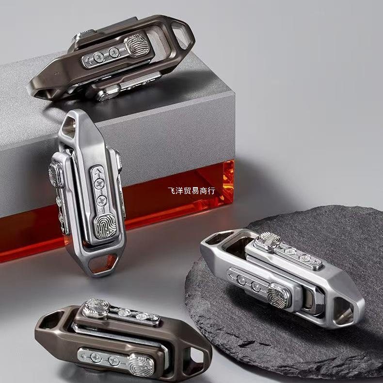 Edc Snap Coin Push Egg Magnetic Push Card Metal Fidget Spinner Stress Relief Toy Decompression Black Technology Ppb Gadget