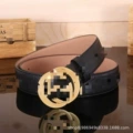 Yellow background, black embossed GG gold buckle