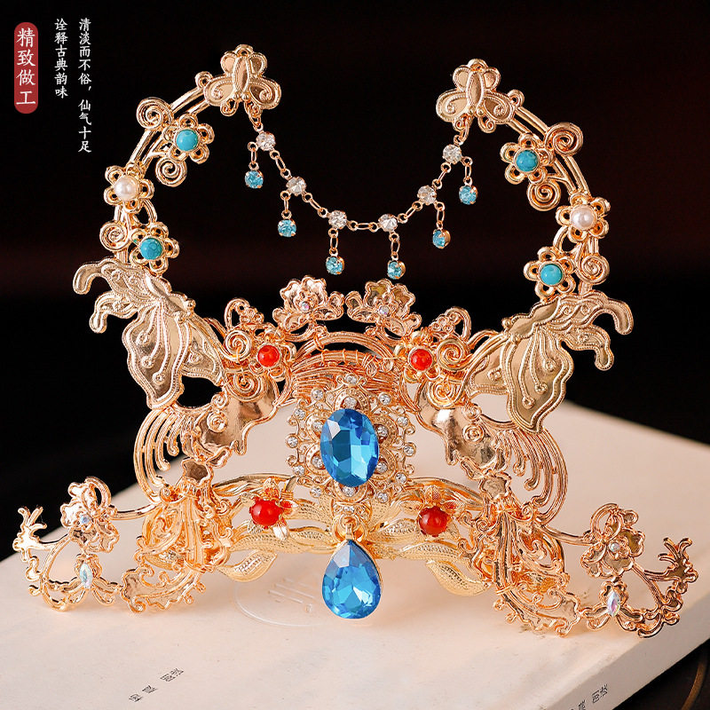 西域风情异域古装敦煌飞天发冠唐风汉服仙女头冠明制复古宫廷配饰,淘宝优惠券,粉丝福利购,淘宝优惠卷