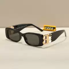 B-Brand European and American Style Ins G-Dragon Same Style Square Sunglasses for Women Fashion Acetate Double B Sunglasses Trendy Unisex B0096