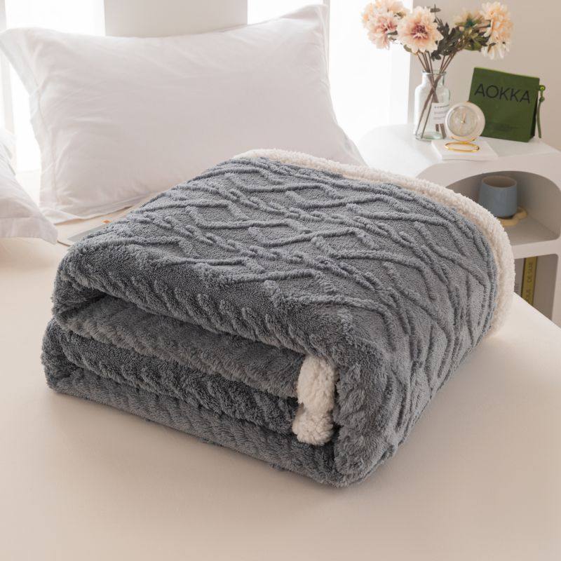 Foreign Trade Air Conditioning Blanket Taffeta Thickened Cross-Border Spot Jacquard Coral Fleece Blanket Flannel Blanket Cover Blanket Fleece Blanket