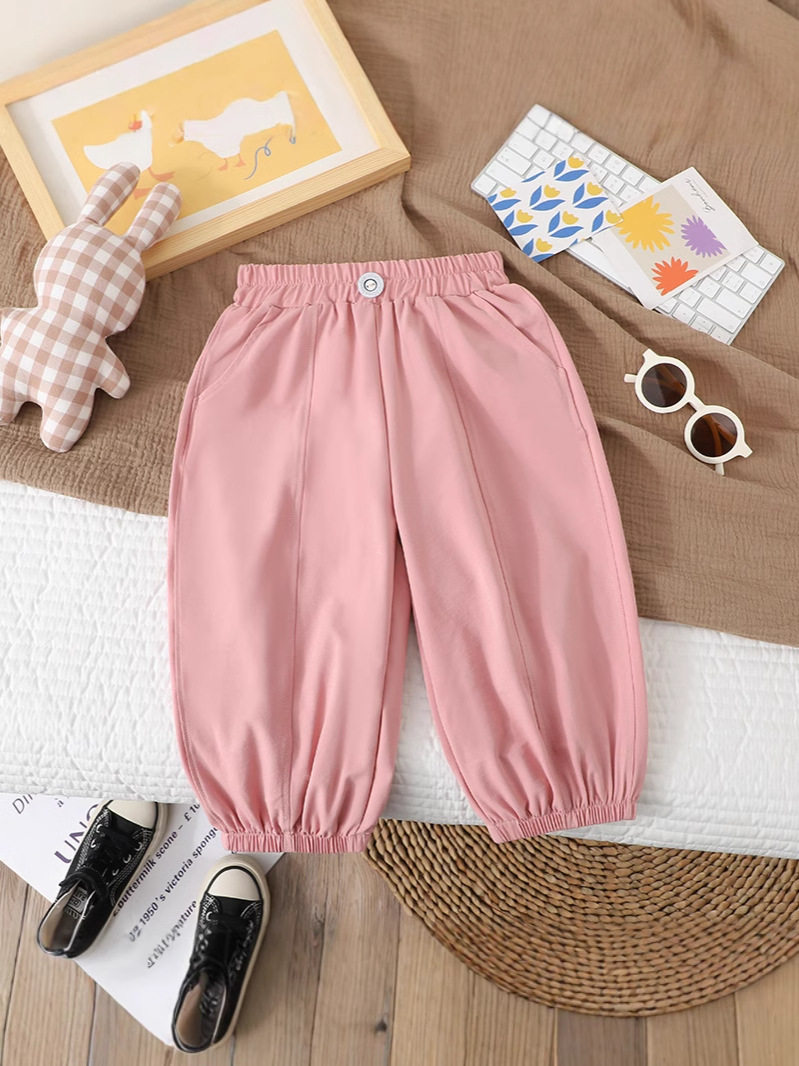 Celana anti nyamuk tipis bayi dan anak musim panas, celana lantern uniseks, celana panjang AC dengan manset