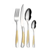Cross-border Stainless Steel Tableware Embossed Gold Plated Star Diamond Knife and Fork Spoon suit Hotel Western Steak Knife and Fork Household Spoon