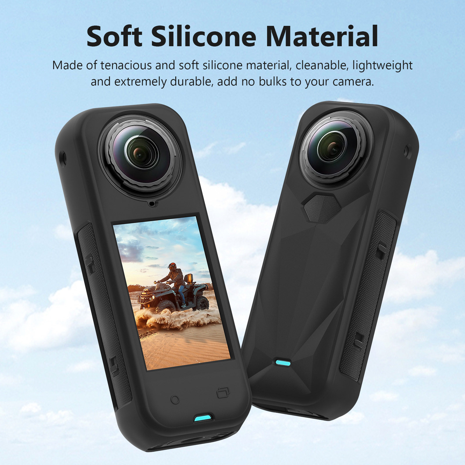 For Shadow Stone Insta360 X5 Body Protective Cover Lens Protective Cover 360 Camera Accessories Silicone Protective Cover