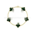 Double-sided green shell bracelet