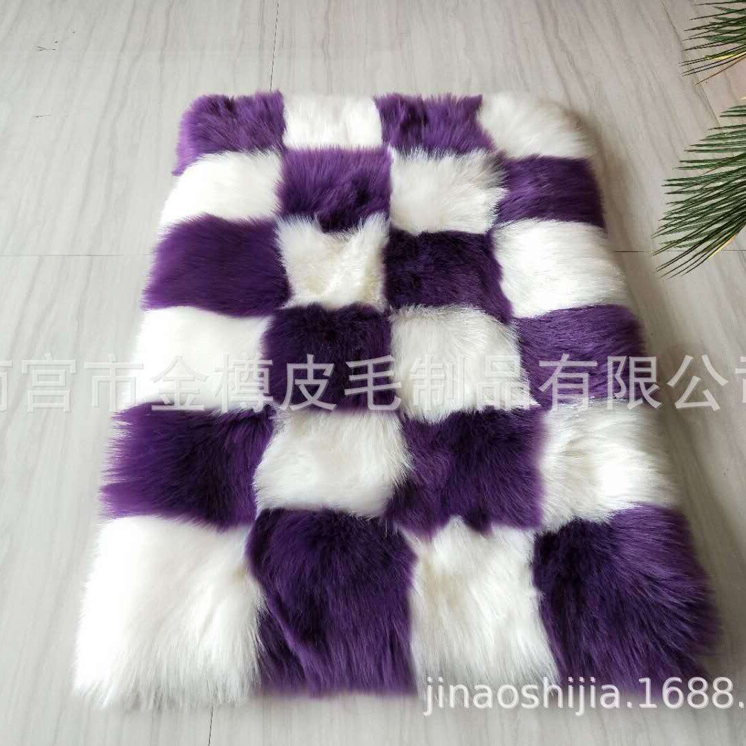 Source Factory Imitation Wool Carpet Fur Integrated Floor Mat Bay Window Decorative Blanket Imitation Sheepskin Light Luxury Style Floor Mat Carpet