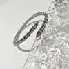 Cross-Border New Micro-Paved Zircon Snake Bracelet Light Luxury Full Diamond Snake Bone Ring Spring Opening Fashion Women's Ring Jewelry