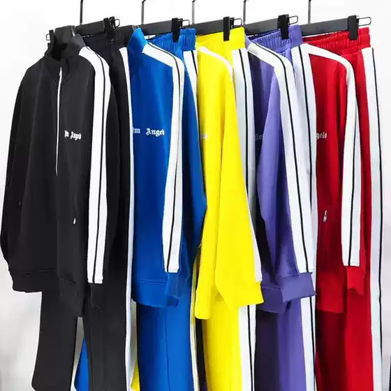 2023 European and American Trend Palm Angels Side Stripe Sports suit Couple Wear Jacket Casual Pants