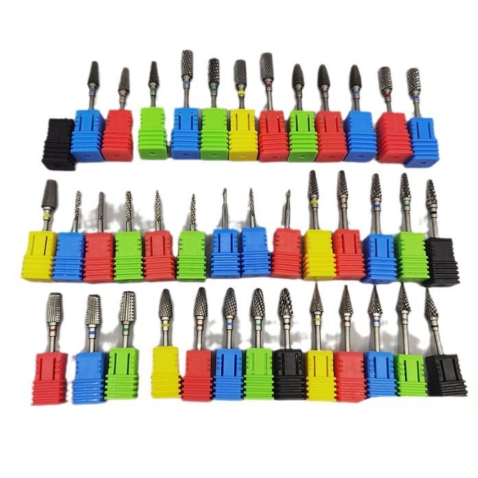 Nail Art Carbide Grinding Head Pre-Treatment 5-in-1 Grinding Step Cross-Tooth Polishing Nail Removal and Manicure Tool