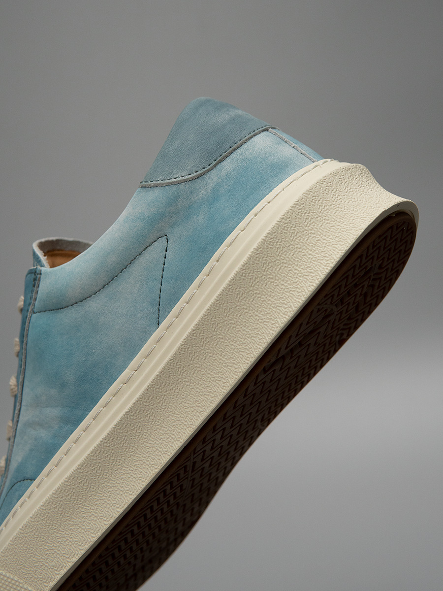 Giày sneaker nam da lộn phong cách thể thao — Xanh lam