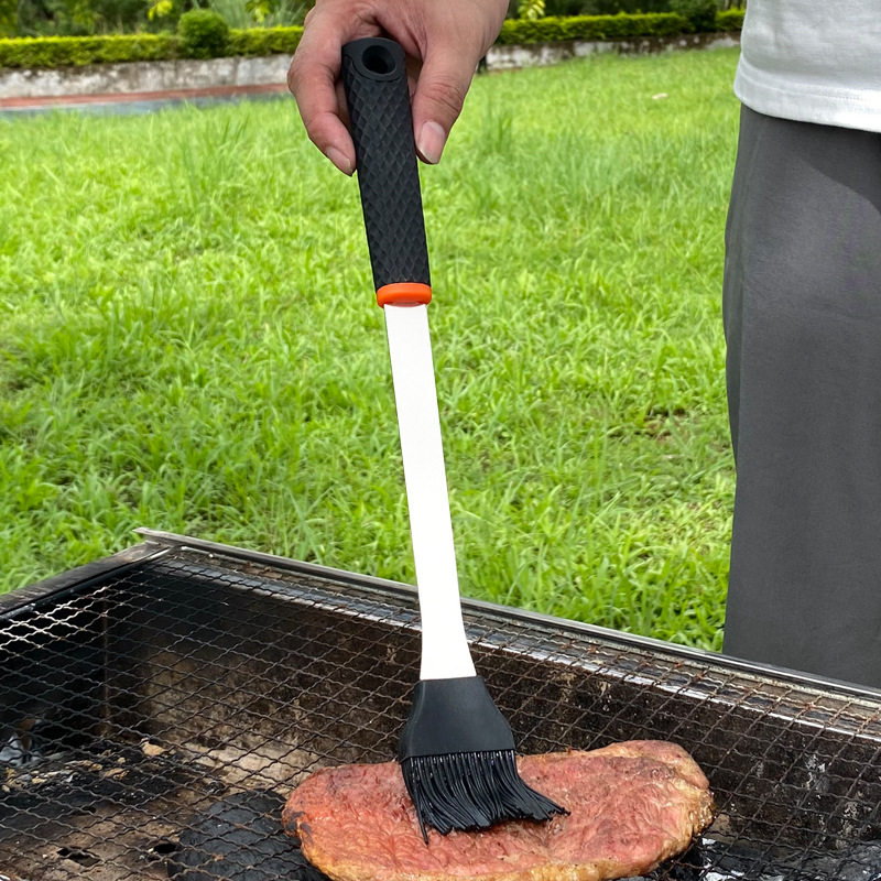 Cross-Border Amazon New Silicone Handle Grill Set Stainless Steel Barbecue Tool Set Outdoor Bbq Grill Set