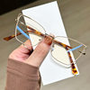 2025 New Men's and Women's Easiest for Match Glasses Metal Glasses Frame Internet Celebrity No-Makeup Face Shaping Decorative Flat Glasses Myopia Glasses