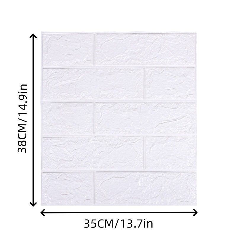 跨境 3d立体墙贴自粘墙纸35*38.5小尺寸装饰XPE泡棉自贴砖纹墙纸