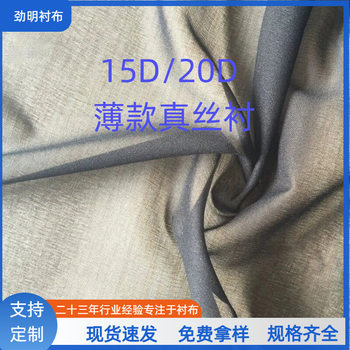 Jinming Interlining 15D20D Fusible Interlining 150 Width Thin Chiffon Silk Woven Fabric Lining