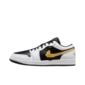 AJ1 Low - White Black Gold