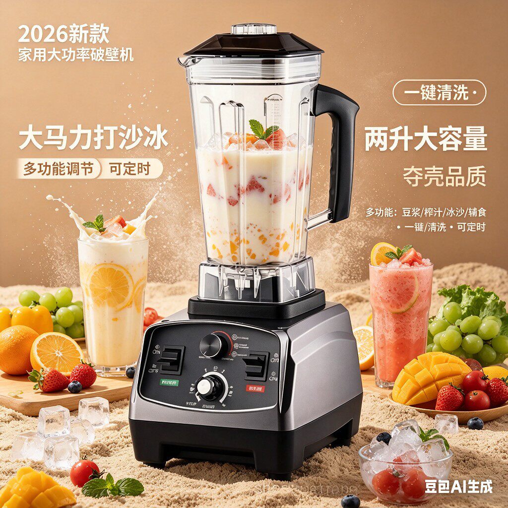 榨汁机商用早餐店现磨豆浆机多功能破壁机家用料理机奶茶店沙冰机