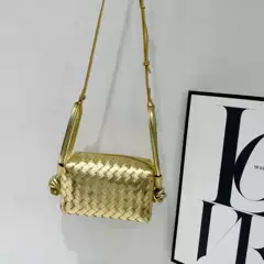 Cross-Border B Brand Woven Bag Fashion Trendy Small Square Bag Camera Bag Compact Large Capacity Shoulder Crossbody Handbag