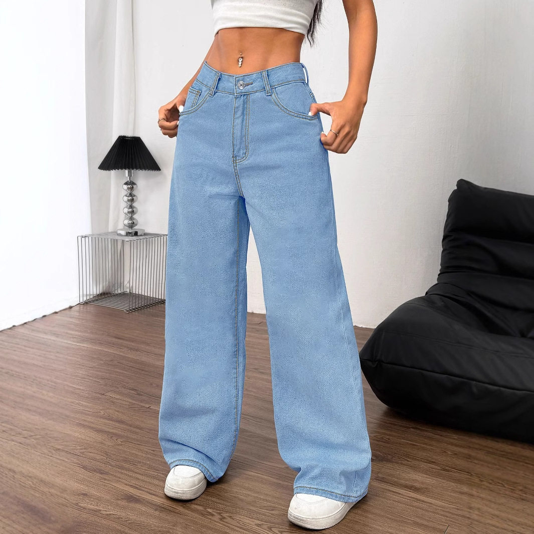Embroidered Denim Jeans with Bow Detail Fashionable Trendy Design Womens Casual Wear Wholesale Available