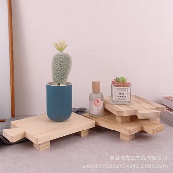 Wooden Low Stool Creative Home Kitchen Home Small Wooden Stool Decoration Bathroom Wooden Soap Tray Base