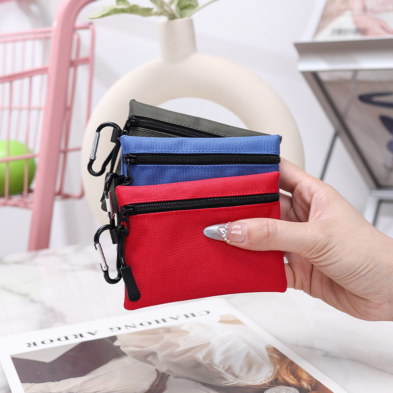 [Printable LOGO] Macaron Color Men and Women Can Hang Coin Purse Card Bag Mini Coin Headset Key Bag