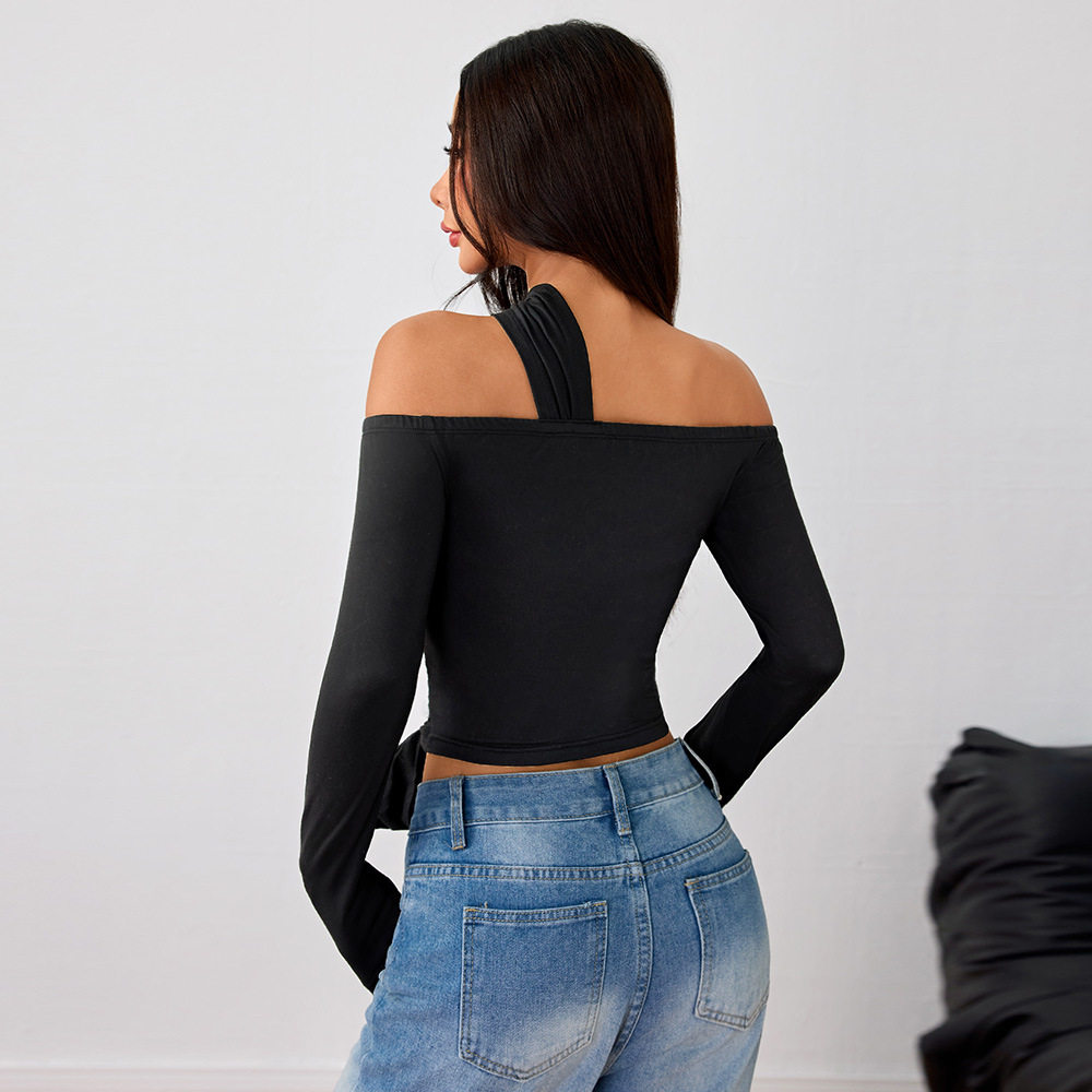 Womens Street Style Long Sleeve T Shirt Irregular Design Trendy Look Spring Summer Fashion Wholesale Available