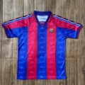 1995-96 barcelona home short sleeves