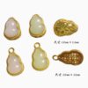 Alloy jewelry imitation Jade gourd hollow straight hole with ring pendant necklace bracelet diy factory direct accessories pendant