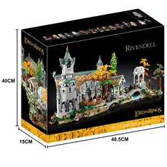Compatible with Lego 10316 Lord of the Rings Hobbit Lord of the Rings Rivendell Castle Building Model Building Block Toys