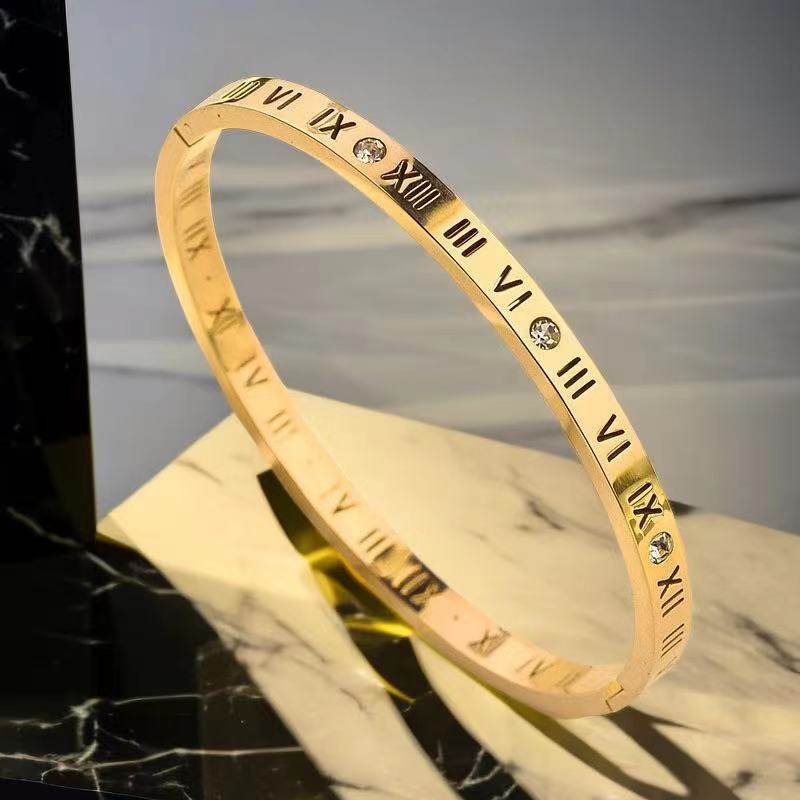 钛钢手镯女生高级感小众满天星不掉色镶钻精致排钻ins风满钻手环