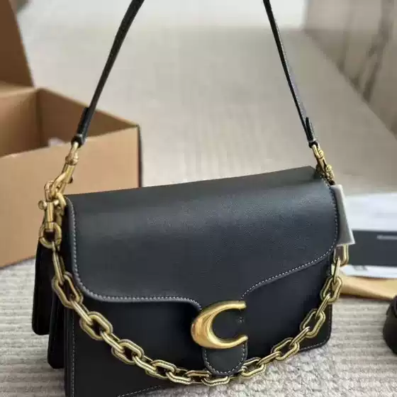 2025 Coach New Suede Nubuck Chain Tabby Dionysus Bag Shoulder Crossbody Women's Bag Genuine Leather Square