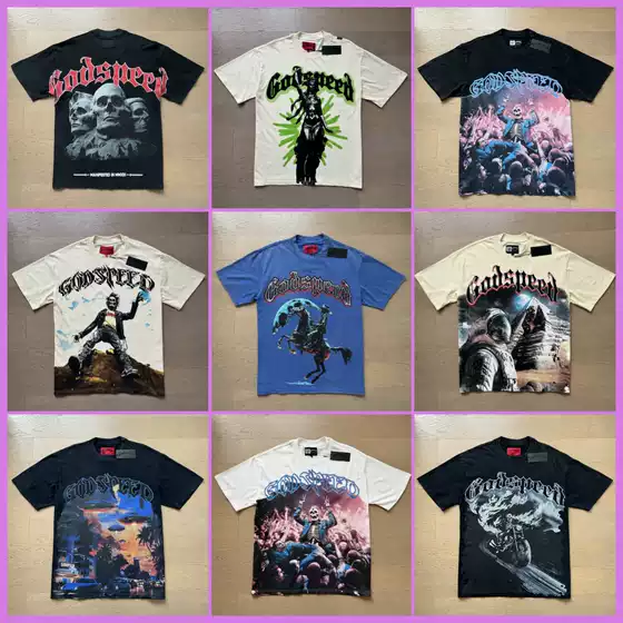 Vintage Washed Skull Rock Band Short Sleeve T-Shirt Casual Loose Unisex Couple Tee Streetwear