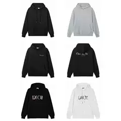 Cross-Border Dropshipping Foreign Trade Trendy Brand Did Autumn and Winter Classic Letter Embroidery Casual Loose Round Neck Hooded Sweatshirt