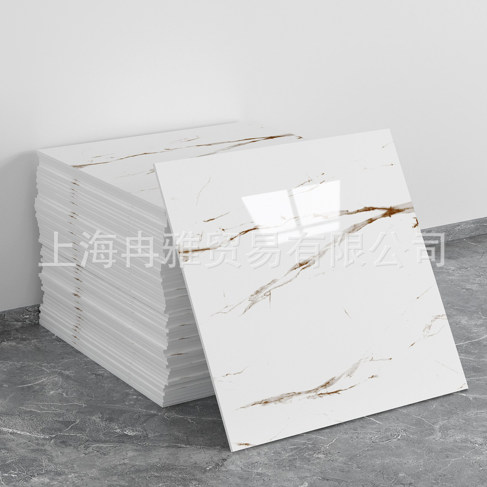 跨境外贸仿大理石鎏金3d墙面翻新装饰贴纸防油防水墙纸自粘瓷砖贴