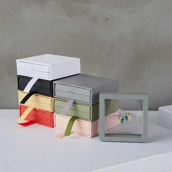 Pull-out Suspension Box Anti-oxidation PE Film Jewelry Packaging Box Jewelry Wear A Drawer-type Storage Box Display Box