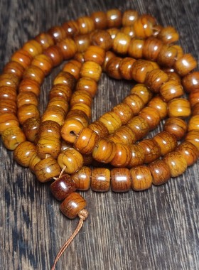 藏传牦牛骨佛珠10毫米佛珠108颗女款项链吊坠挂件手持念珠饰品