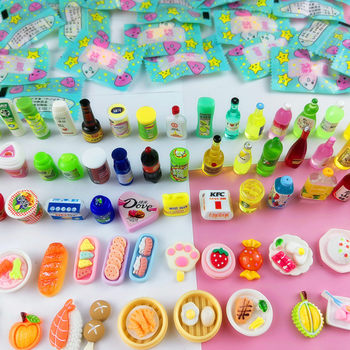 Full Set of Small Blind Bags Miniature Food Toy Resin DIY Food Supermarket Mini Beverage Bottles Wholesale Ornaments Toys Blind Box