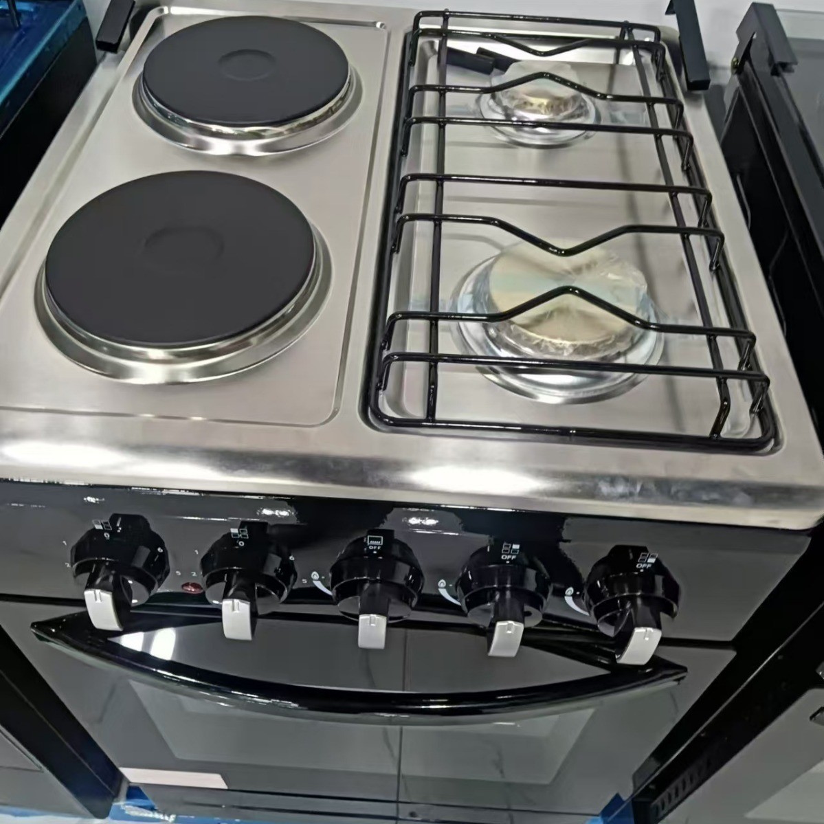 500 wide gas stove 2 electric 2 gas conjoined oven with gas oven manual ignition