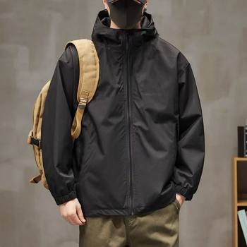 Autumn Casual Jacket Men's Hooded Jacket 2025 Spring and Autum New Trendyy Versatile Slim Work Jacket