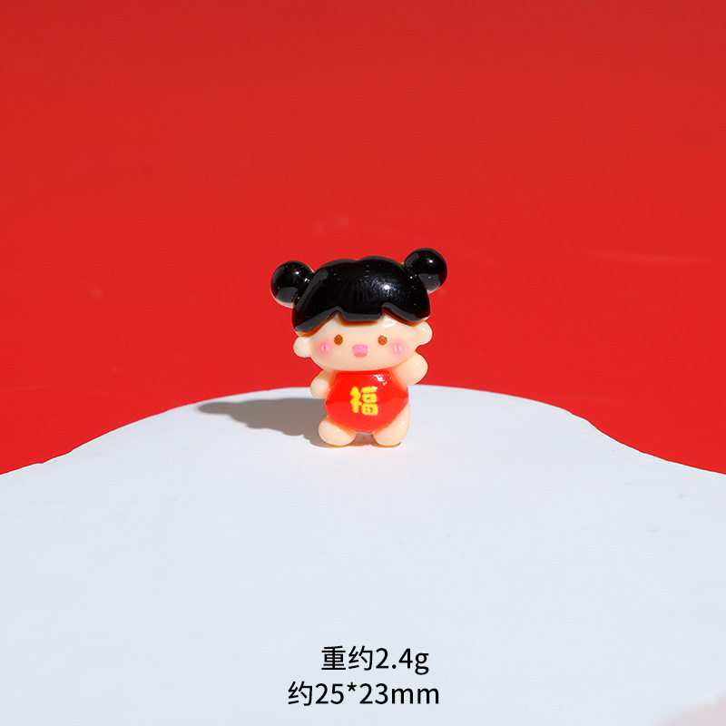 新年大小金元宝发财灯笼树脂奶油胶diy饰品配件桌面车载装饰摆件