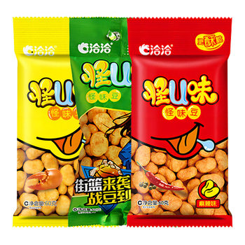 [ChaCheer/qiaqia Five-flavored Spicy Crab Roe Flavor Strange Flavor Beans 60g] Chacha Casual Snacks Strange Flavor