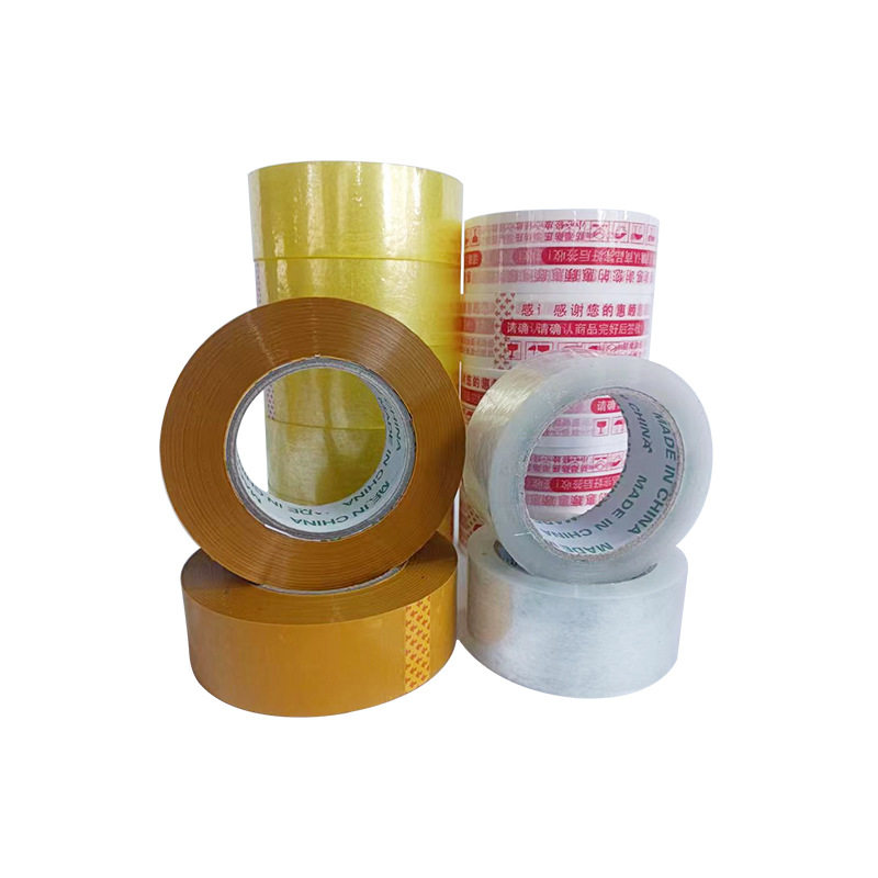 Factory wholesale packaging tape high adhesive transparent tape beige logistics packaging tape wide and narrow sealing tape