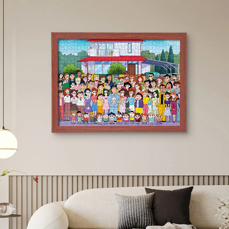 Casual Wooden Puzzle Frame Wholesale Art Oil Painting Frame Photo Frame Empty Frame A4 Can Be Hung or Placed Wooden Commemorative Photo DIY