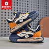 Babu Bean Children's Shoes Girls' Shoes Leather Noodles Spring and Autumn Non-slip Breathable Middle and Big Children Girls Casual sneaker Boys