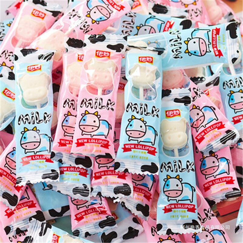 Milk Lollipop Sucrose-Free Cow Head Milk Tablets Baby Snacks No Additives Kidsren's Cartoon Mom Sugar Milk Powder Milk Bars