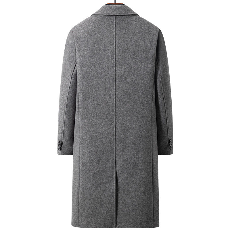 Mens Long Wool Overcoat Autumn Winter Knee Length Stylish Design Warm Fabric Wholesale Available