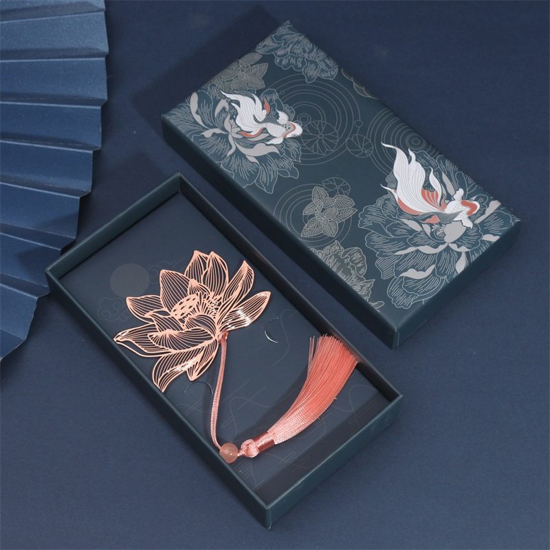 Metal Leaf Vein Bookmark Recover Classical Art Hollow Lotus Antique Send Teacher Student Day Gift Teacher's Day Gift