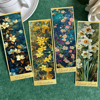 30 retro Monet garden series simple hand account literary creative material ins reading paper bookmark DIY