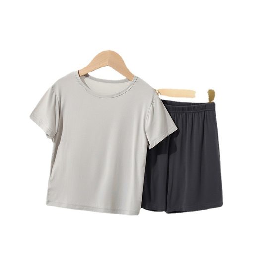 Children's Pajamas Summer Modal Short-sleeved Shorts suit Boys and Girls Thin Home Clothes