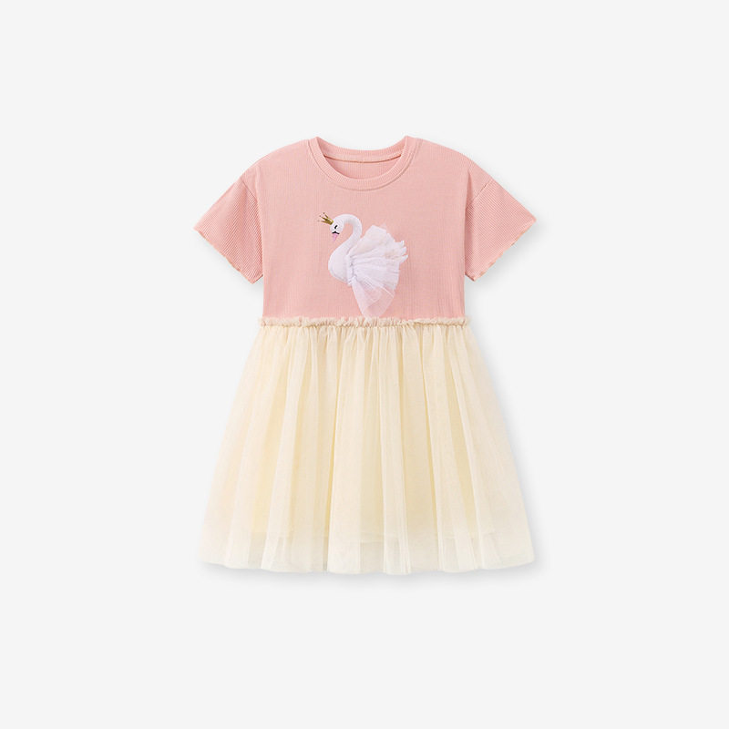 New Summer Girls' Dress, [Style] Tulle Kids' Skirt, Cute Cartoon Summer Dress